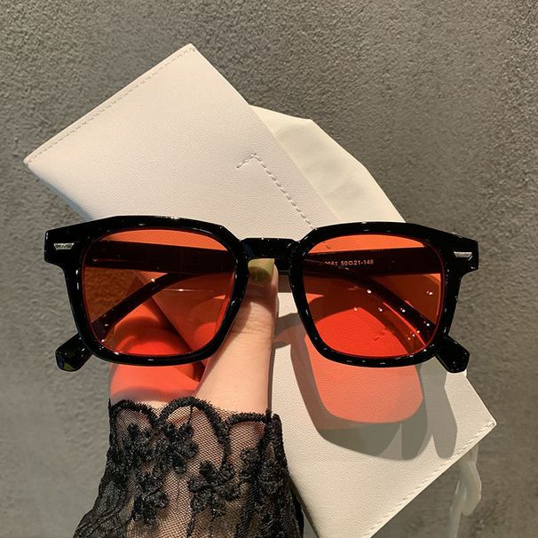 2024 New Korean Women's Fashionable Personality Rivet Square Sunglasses Internet Celebrity Same Style_viptrois.com