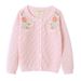 2021 Thin Children's Clothing Embroidered Hollow Cotton Children's Sweater European And American Foreign Trade Girls Knitted Cardigan Jacket_viptrois.com