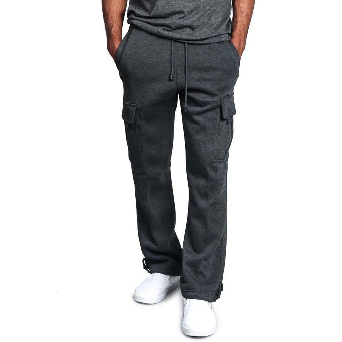 "Men's Multi-Pocket Cargo Pants – Streetwear Joggers With Adjustable Cuffs, Retro Workwear Style For Casual & Urban Fashion"_viptrois.com