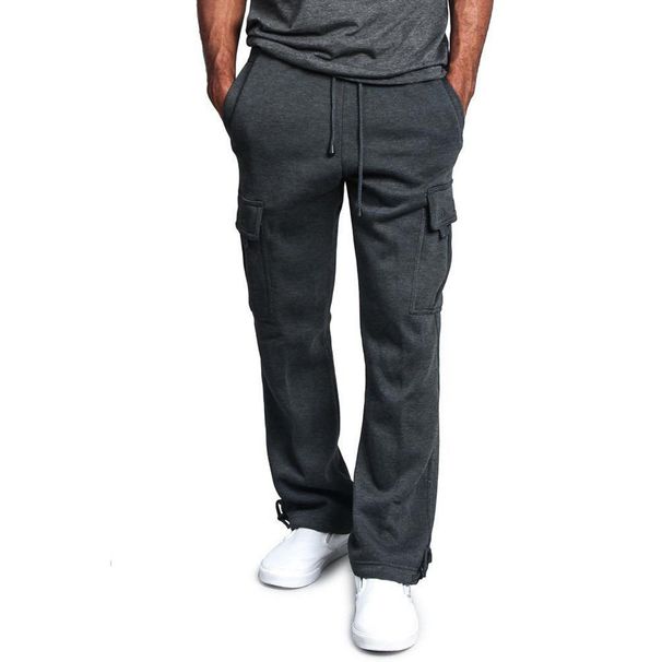 "Men's Multi-Pocket Cargo Pants – Streetwear Joggers With Adjustable Cuffs, Retro Workwear Style For Casual & Urban Fashion"_viptrois.com