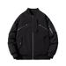 Men's Clothing Baseball Uniform Autumn And Winter Solid Color Quilted Jacket Teenagers Students Handsome Flight Suit Thickened Coat_viptrois.com