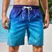 Men's Summer Shorts 3D Digital Print Gradient Design Casual Fashion Quick-Dry Lightweight Comfort Fit Multiple Colors_viptrois.com