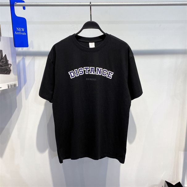 Men's Summer New Short-sleeved B Letter Printed Loose Couple T-shirt White Youth Men's T-shirt Couple B2DAC571B_viptrois.com