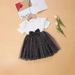 Girls Short Sleeved Dress Summer Dress 2024 New Bow Princess Dress Cross Border Children's Clothing Yarn Girl Skirt_viptrois.com