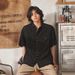 Men's Japanese Retro Style Draped Short Sleeved Shirt Trendy Casual Loose Fit Half Sleeve Thin Top For Summer_viptrois.com