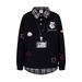 Embroidered POLO Collar Long Sleeved Sweatshirt For Men And Women, Vintage Puppy, Lazy And Loose Top_viptrois.com