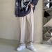 Men's Clothing Spring And Autumn New Nine Point Straight White Trousers Loose Men's British Style Non Iron Suit Pants Solid Color Casual Pants Men_viptrois.com