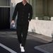 European And American Cross Border Trend Men's Loose Casual Button Down Cardigan Long Sleeved Lapel Linen Shirt Workwear Trousers Suit_viptrois.com