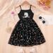 Mother & Kids INS Girls Butterfly Flower Print Mesh Splicing Children's Sling Jumpsuit Skirt_viptrois.com
