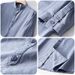 Men's Clothing Slim Fit Mid Length Sleeve Solid Color Linen Shirt Cotton And Linen Casual Shirt White Linen Three Quarter Sleeve_viptrois.com