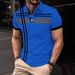 Unbeatable Quality Large Casual Fashion 3D Digital Printed Polo Men's Buckle Short Sleeved Shirt_viptrois.com