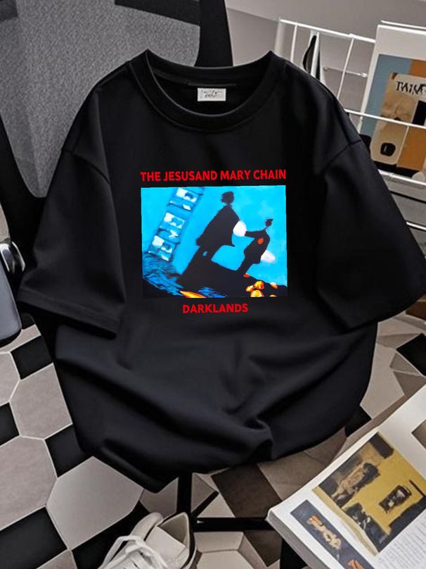 The Jesus And Mary Chain Darklands Tee T-Shirt KL2695 Slightly Homme Streetwear Stylish Stretched Designer Clothes Soft Comfortable Fashion_viptrois.com