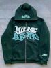 Men's Clothing Street Fashion Y2K Gothic Punk Hip Hop Fashion Zipper Sweater Jacket_viptrois.com