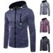 Men's Clothing Spring New Men's Sports Leisure Jacquard Sweater Fleece Cardigan Hooded Jacket_viptrois.com
