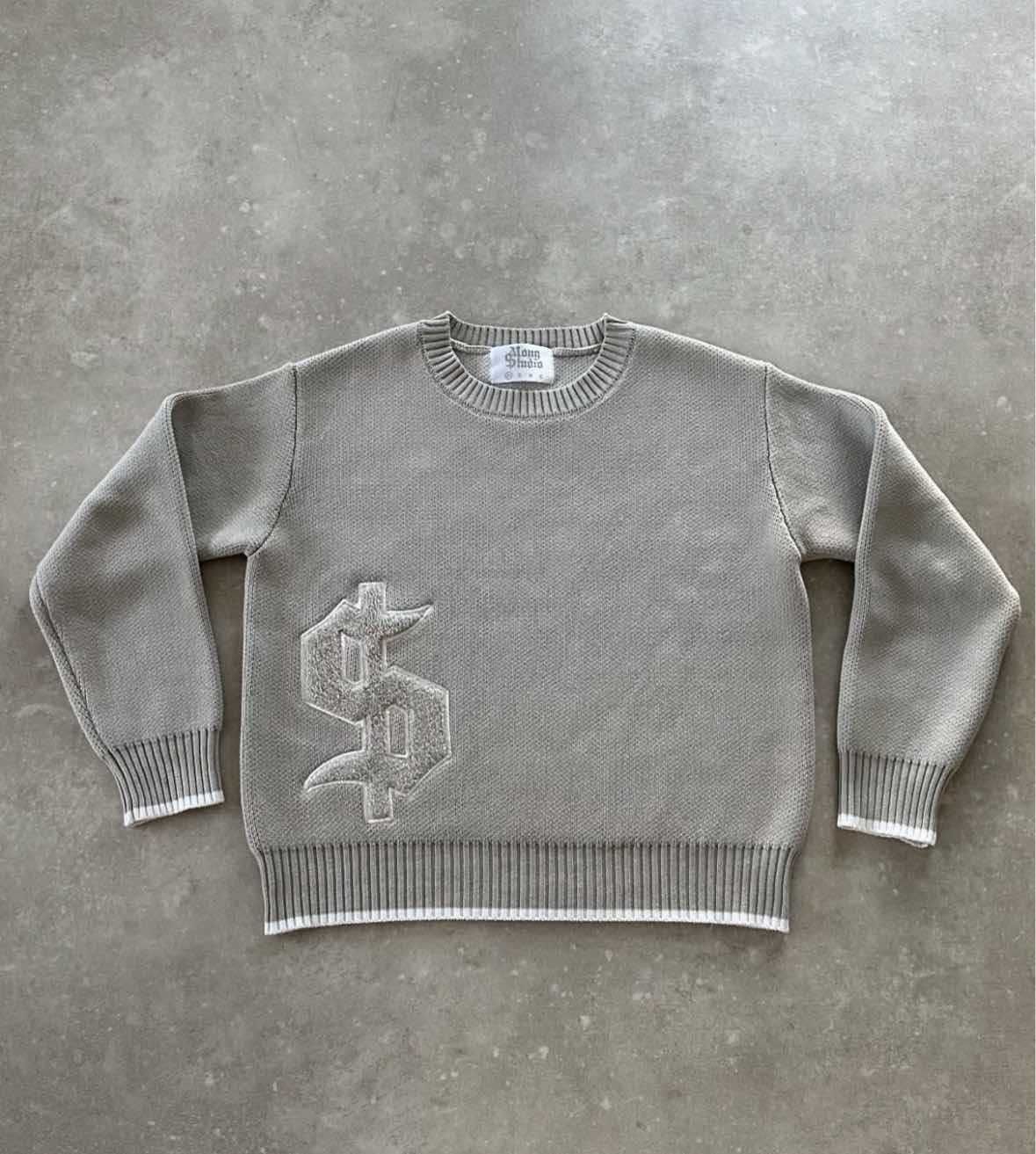 Street Casual Loose Long Sleeve Top Autumn Winter Warm Pullover Crew Neck Knitted Sweater For Men_viptrois.com