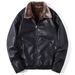 Bacalin Premium Faux Leather Jacket - Winter Fleece-Lined PU Coat With Stand Collar (Black/Brown) For Men & Women_viptrois.com