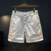 Men's Clothing Light Luxury Trend Slim Fit Casual Ripped Denim Shorts Men Spring And Summer New Fashion Print Five Point Sports Pants_viptrois.com
