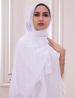 Unisex Monochrome pearl chiffon chain scarf Malay Indonesian hot drill chain scarf covering head gauze scarf_viptrois.com