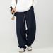 Men's Clothing Denim Retro Jeans For Men, New Spring Models, Pleated Design At The Bottom, American Loose Style, Personality Waist Rope Trousers_viptrois.com