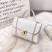 Embossed Checkered Shoulder Bag - Small Square Crossbody Purse For Women, Fashion Minimalist Design_viptrois.com