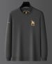 Cuban Grid Heavyweight 320g Trendy Brand Warm Round Neck Men's Autumn Winter Sweatshirt Base Shirt Embroidery_viptrois.com