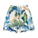 Men's Clothing Shirt Suit Men's Summer Vacation Leisure Ice Silk Short Sleeved Shorts Beach Flower Shirt_viptrois.com