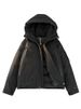 700FP Unisex Hooded Down Jacket – 90% White Duck Fill, Oversized Fit, Winter-Ready (Black/Yellow/Cream, M-3XL)_viptrois.com
