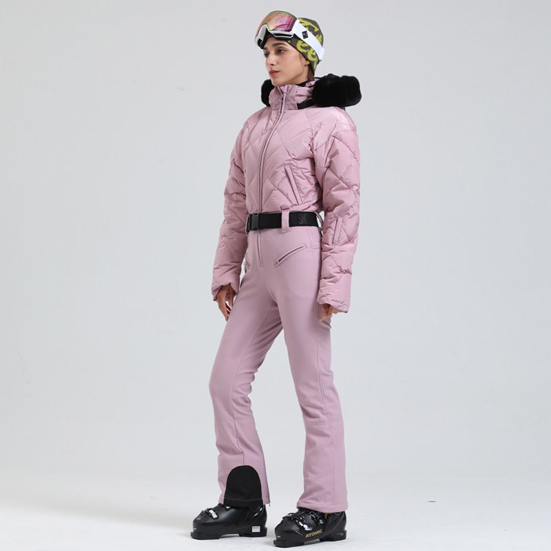 Men's Clothing New Style Women's Ski Suit Windproof Waterproof Down Warm Outdoor Sports Double Board Foreign Trade Ski Suit Jumpsuit Women_viptrois.com