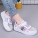Girls' Mesh White Shoes 2025 Spring And Summer Breathable New Children's Sneakers For Middle And Large Children's Casual Sports Shoes_viptrois.com
