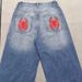 Y2K Streetwear Baggy Jeans – Oversized Straight-Leg Pants For Men & Women (Grunge Dark Aesthetic, Unisex High-Waisted Hip-Hop Trousers)_viptrois.com