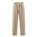 Loose New Leisure Straight Jacquard Knitted Tethered Dating Sports Trousers_viptrois.com