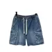2025 Men's Denim Shorts, Spring, Summer, Slim Plus Size, Wide Leg, Five-piece Pants, Trendy Brand, American Style, Vintage_viptrois.com