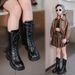 Girl's Boots Winter 2023 New Korean Style British Style Children's Martin Boots Little Girl's High Boots Princess Long Boots_viptrois.com