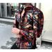 Men's Clothing Summer New Fashion Lapel Men's Printed Long Sleeved Casual Floral Shirt Men's Large Size Shirt_viptrois.com