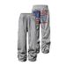 Men's Clothing Street Fashion Niche Print Versatile Casual Men And Women Drawstring Loose Sweatpants_viptrois.com