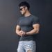 Men's Quick Dry Workout T-Shirt Muscle Fit Gym Training Shirts Breathable Stretch Athletic Tee Summer_viptrois.com