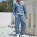 Men's Clothing new men's commuter suit casual shirt long sleeved trousers men's outing trend_viptrois.com