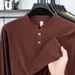2025 New Autumn Winter Warm Skin-Friendly Double-Sided Derong Base Layer Men's Stand Collar Long Sleeve T-Shirt Slim Fit_viptrois.com