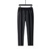 Men's Plus Size Fleece-Lined Jogger Pants – Winter Warm Sweatpants With Elastic Waist & Tapered Cuff (Black, Navy) – Sizes L To 8XL_viptrois.com