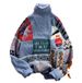 Christmas Couple Sweaters For Men & Women - Fleece Lined Thick Knit Pullover, Loose Fit Ins Style Vintage Streetwear, Warm Winter Unisex Jumper_viptrois.com