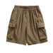 Men's 3D Large Pocket Loose Cargo Shorts Summer Casual Elastic Drawstring Sporty And Functional Japanese Style Casual Pants_viptrois.com