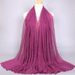 Women's Scarves New Pleated Solid Color Cotton Scarf Natural Wrinkled Rayon Fur Fringed Large Size Women's Headscarf BS414_viptrois.com