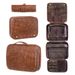 Storage Bags New Men's Business PU Toiletry Bag Large Capacity High End Storage Partition Waterproof Cosmetic Bag Storage Bag_viptrois.com