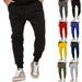 Men's Slim-Fit Jogger Pants - Stretch Cotton Blend With Drawstring Waist, Versatile For Casual & Light Exercise (S-XXXL, Navy/Black/Olive Green)_viptrois.com