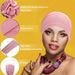 New Solid Color Breathable Turban Hat Sponge Large Plate Flower Bottoming Hat Fashionable Style Hair Tie Hat_viptrois.com