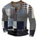Unbeatable Quality Men's T-shirt 3D Men's New Digital Printed Three Button Long Sleeved Henry Top_viptrois.com