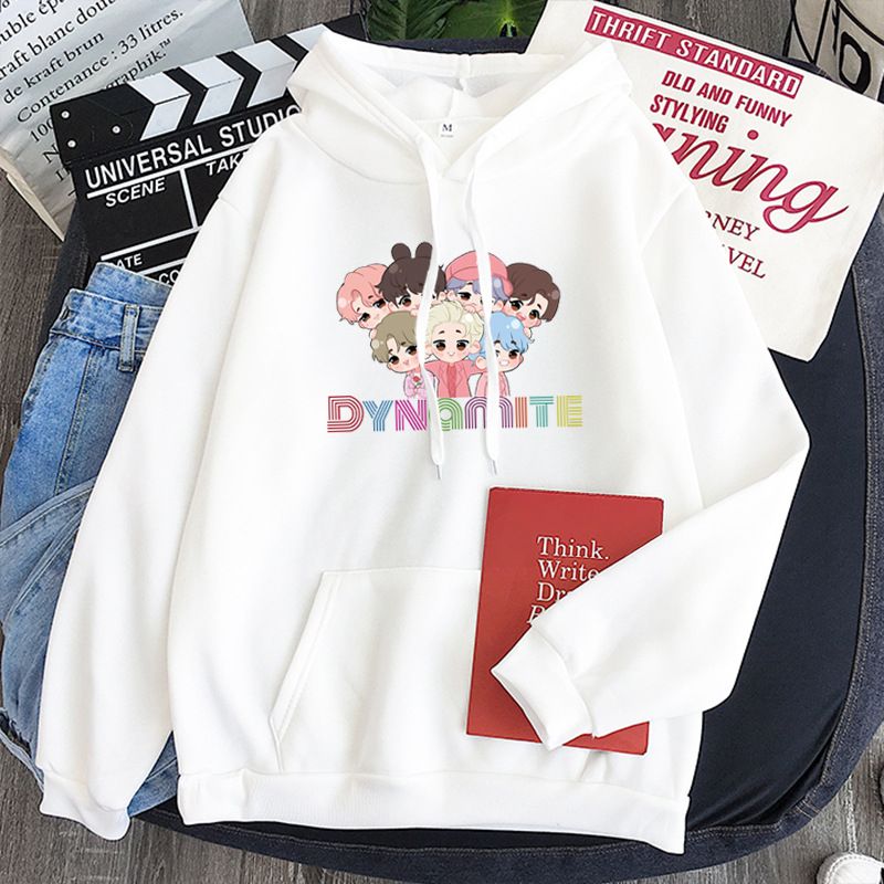Autumn Winter Candy Color Youth Group New Album Dynamite Printed Versatile Hoodie Sweatshirt_viptrois.com