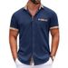 Men's Clothing Short Sleeved Plaid Fashion Casual Tops Shirts_viptrois.com