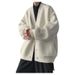 Men's Loose Lazy Style Sweater Jacket Autumn Winter Thickened Trendy Ins Couple Cardigan V-Neck Knitted_viptrois.com