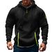 2024 Autumn Winter Men's Casual Multi-Zipper Arm Pocket Sweatshirt Pullover Large Size Fleece Hoodie For Men_viptrois.com